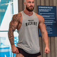 Nowa marka lato mężczyźni siłownia kulturystyka mięśni koszulka bez rękawów bawełna Street podkoszulek sportowy podkoszulek Fitness Sport drukuj kamizelkę 1